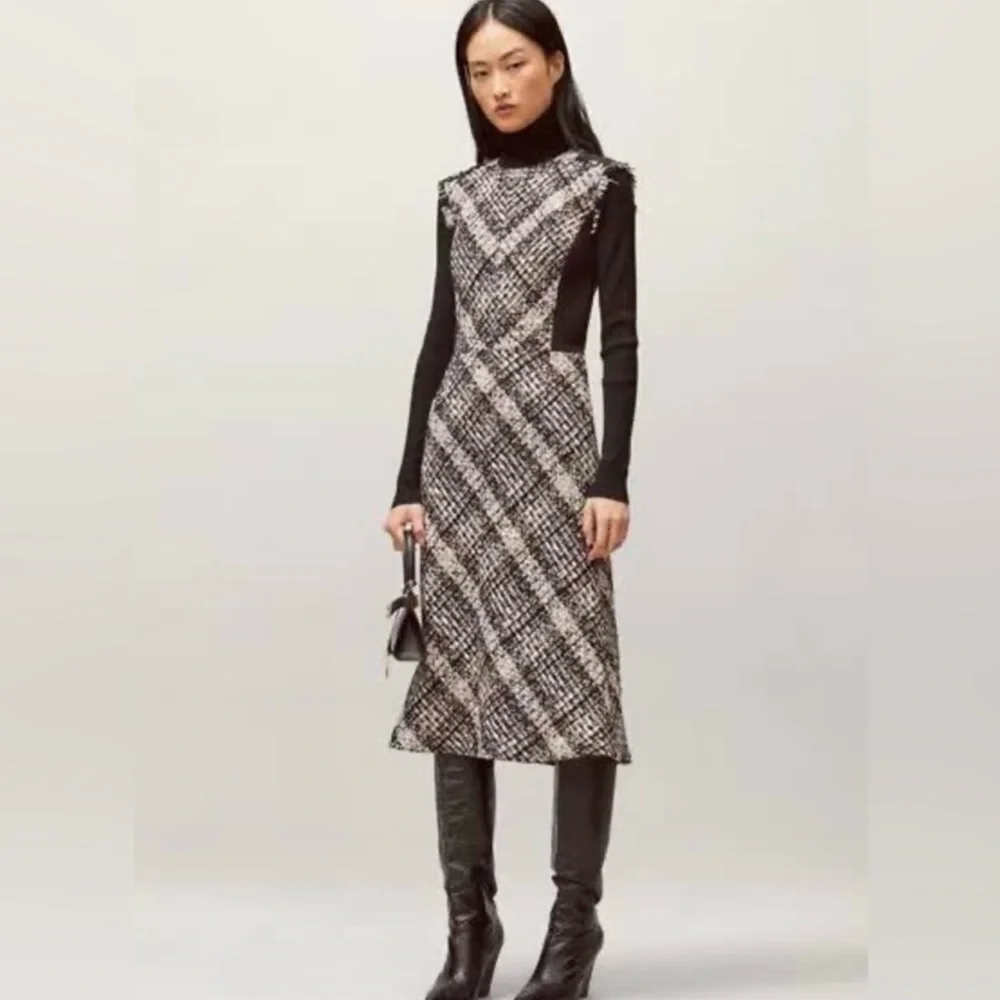 Tory Burch tweed midi dress size 6